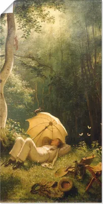 Produktbild von ARTland Poster Der Maler (Rast im Walde) Größe: 30x60 cm