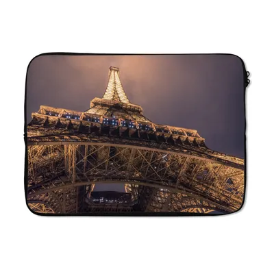 Produktbild von MuchoWow® Laptop Hülle 13 Zoll Eiffelturm - Architektur - Nacht Laptoptasche - Laptophülle - Sleeve - Rundumschutz