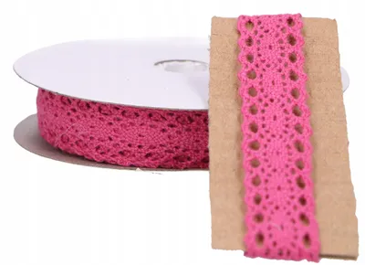 Produktbild von Emized Baumwoll Spitzenband Fuchsia 1,5 cm x 4,5 m