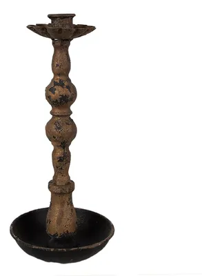 Obrázok produktu pre Sviečnik Clayre & Eef 25 cm čierny železný