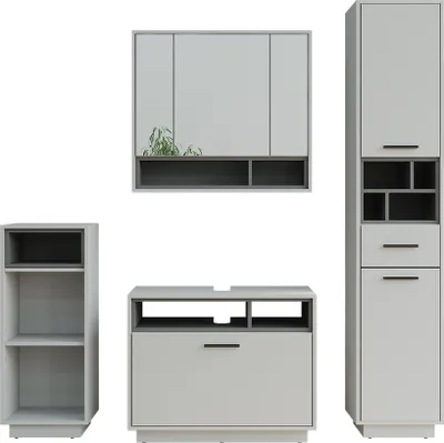 Produktbild von Badmöbel-Set Vicco Beatrice Grau/Anthrazit Set 4, Model 55794