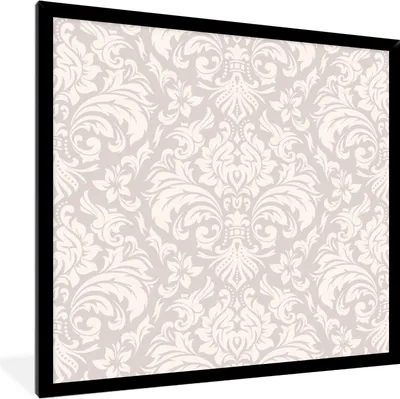 Produktbild von MuchoWow® MuchoWow® Gerahmtes Poster Formen - Vintage - Muster 40x40 cm - Poster mit zchwarzem Bilderrahmen - Mit Rahmen - Wanddekoration Schlafzimmer