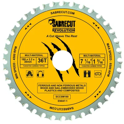 Kreissägeblatt 180 mm, 36 Z, Hartmetall, Universal