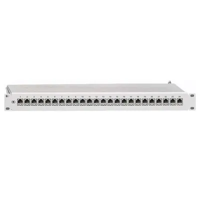 Produktbild von Rutenbeck PP-ClassEA iso-24/1 - Patch Panel - Rack montierbar - RJ-45 X 24 - Hellgrau, RAL 7035 - 1U - 48.3 cm (19")