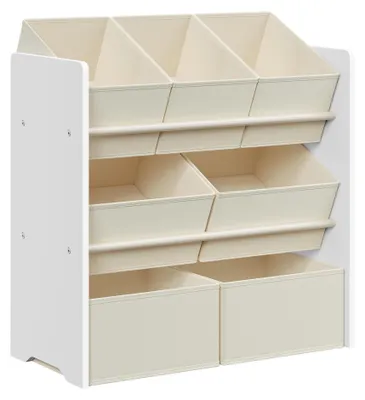 Produktbild von SONGMICS Kinderregal, mit 7 Aufbewahrungsboxen, 62,5 x 29,5 x 60 cm