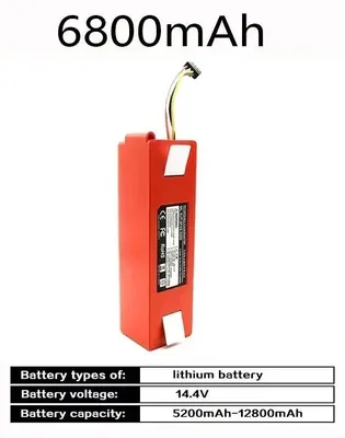 Obrázek produktu pro Robotický vysavač – náhradní akumulátor – kapacita 6800 mAh – 14,4 V Li-Ion – 4S2P – vhodný pro modely S50, S51, S55 – pouze akumulátor – 1 ks