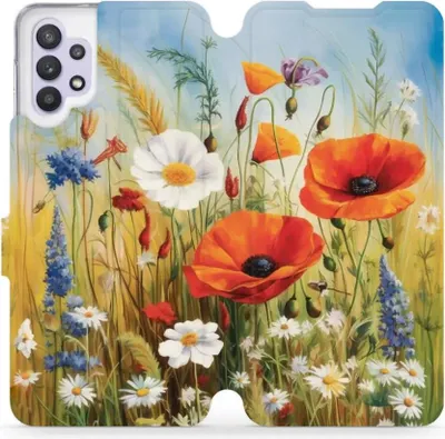Produktbild von Handyhülle mit klappe für Galaxy A32 5G, Mobiwear Book, Wiesenblumen