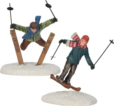 Produktbild von Weihnachtsfigur Zwei Skispringer 6x5x10 cm