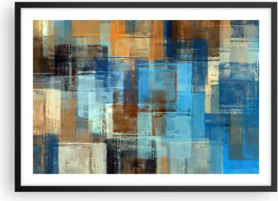 Produktbild von Gerahmtes Poster - Schwarzer Rahmen - Abstraktion modern - 70x50 cm - Wand Bild - Wanddeko - Wandbilder - Kunstposter - Wandposter - Bilderrahmen - Bilder - Kunstdruck - Wandbild - P2BAA70x50-3418