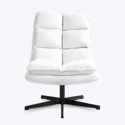Image de MEUBLE : Fauteuil confortable, pivotant à 360°, canapé individuel, fauteuil relax pliable, fauteuil lounge
