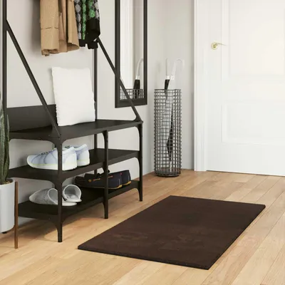 Produktbild von Mittlerer Flor weicher und waschbarer Teppich HUARTE Braun