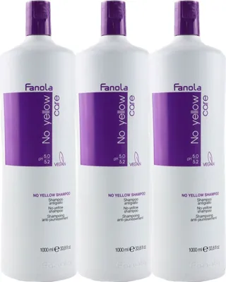 Immagine prodotto di Fanola No Yellow 3 x 1000 ml shampoo all'argento