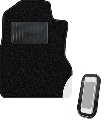 Produktbild von moto-MOLTICO Fahrer Fußmatte Auto Velours Fahrerseite Autoteppiche Schwarz Fahrermatte 1-teilig passend für Honda CR-V 2002-2006