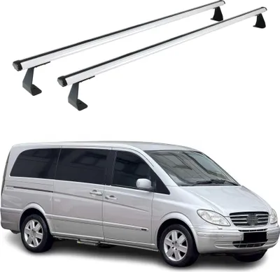 Image de Barres de toit transversales pour Mercedes Vito W639 2003-2014 chrome