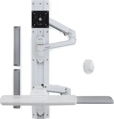 Zdjęcie produktu dla Ergotron LX Wall Mount System, 11,3 kg, 81,3 cm (32"), 75 x 75 mm, 100 x 100 mm, Opcja regulacji wysokości, Biały
