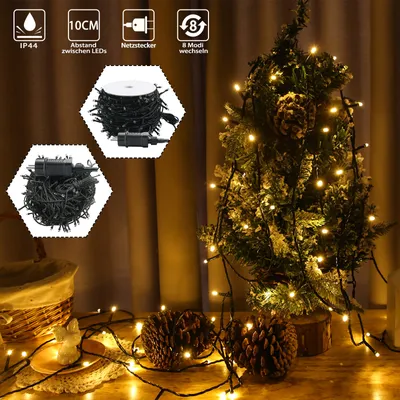Produktbild von NAIZY LED Lichterkette, 80m 800 LED Lichter, Warmweiß, IP44 Wasserdicht und 8 Modi für Innen, Außen, Weihnachten, Party, Hochzeit