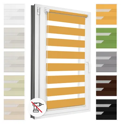 Obrázok produktu pre Estika Dvojitá roleta Klemmfix - 30 x 150 cm - Oranžová - Duo roleta bez vŕtania
