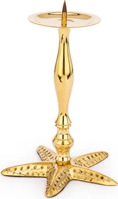 Produktbild von Maritim Kerzenständer Seestern aus Messing gold 23cm hoch Moderne Kerzenhalter