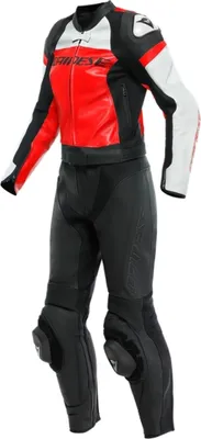Produktbild von Dainese Mirage 2-Teiler Damen Motorrad Lederkombi, schwarz/rot/weiß, 40