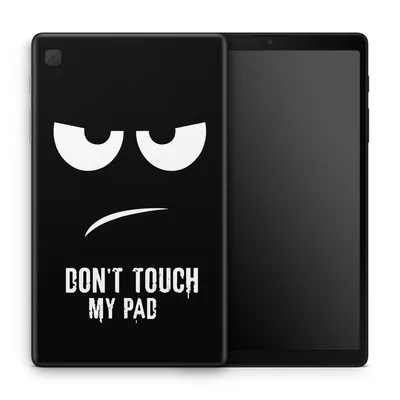 Productafbeelding van Beschermhoes voor Amazon Tablet, siliconen hoes, beschermhoes, met afbeelding, model: Amazon Fire HD 8 (2017), afbeelding: "Raak mijn tablet niet aan", kleur: zwart