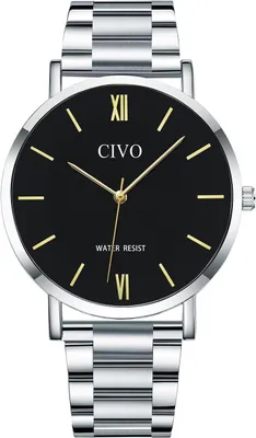 Produktbild von Watch Herren Analog Herren Uhr: Casual Edelstahl Quarz Herrenuhren - Klassisch Wasserdicht Business Armbanduhren für Herren