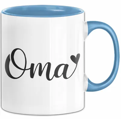 Produktbild von Oma Großmutter Tasse Becher Geschenk Lustige Geschenkidee Spruch Oma (Blau)
