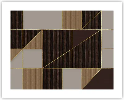 Produktbild von Poster - Poster ohne Rahmen - Rechtecke Quadrate Braun - 50x40 cm - Wand Bild - Wanddeko - Wandbilder - Kunstposter - Wandposter - Bilder - Kunstdruck - Wanddekoration - Wandbild - P2XAA50x40-4610