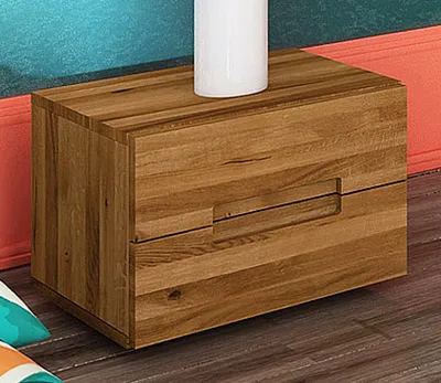 Produktbild von Nachtkommode Kapiti 11 Wildeiche massiv geölt - Abmessungen: 30 x 40 x 35 cm (H x B x T)