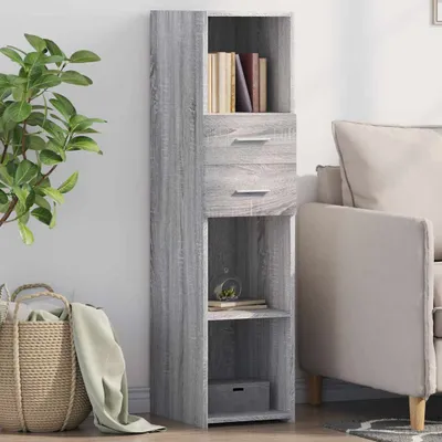 Immagine prodotto di vidaXL Credenza Grigio Sonoma 30x42,5x124 cm Materiale a base di legno