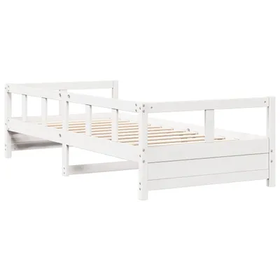 Produktbild von Tagesbett ohne Matratze Weiß 80x200 cm Massivholz Kiefer