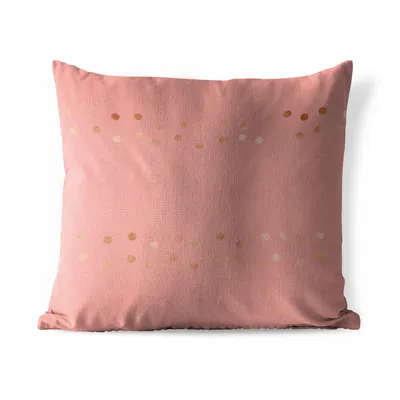 Produktbild von MuchoWow® Outdoor Kissen - Muster - Punkte - Rosa - 50x50 cm - Wetterfest - Lounge Kissen - Komfortabel - Kissen mit Bild