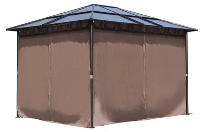 Obrázek produktu pro Kovová zahradní pergola - 3 x 3,6 metru - Voděodolná střecha - Hliníková konstrukce