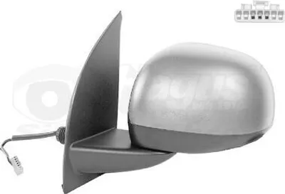 Produktbild von VAN WEZEL 1711817 Außenspiegel Seitenspiegel Links für FIAT PANDA (169) Konvex Grundiert