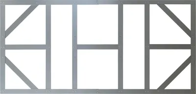 Produktbild von Globel Industries Fundamentbodenrahmen für Gerätehaus "Skillion 84" aluminium blank 113 x 234 cm