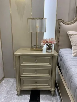 Image de Table de chevet bois or 60 x 45 x 67 cm JVmoebel