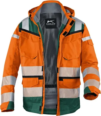 Produktbild von KÜBLER® unisex Warnjacke Winter REFLECTIQ orange, moosgrün Größe XL