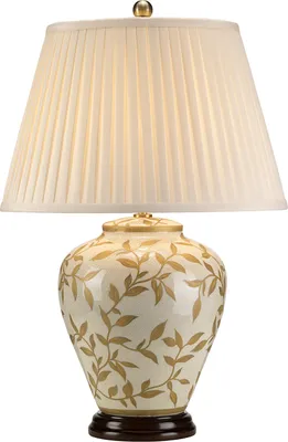 Produktbild von Elstead Leaves Brown Gold Tischleuchte E27 Braun und Gold Creme,  UK
