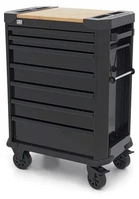 Produktbild von HBM Werkzeugwagen, 7 Schubladen, 71 cm, schwarz