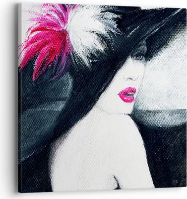Produktbild von Bild auf Leinwand - Leinwandbild - Frau Modell - 40x40cm - Wand Bild - Wanddeko - Wandbilder - Leinwanddruck - Bilder - Kunstdruck - Wanddekoration - Leinwand bilder - Wandkunst - AC40x40-4020
