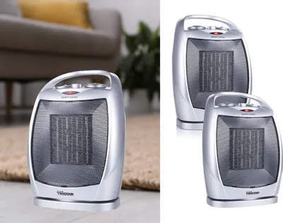 Produktbild von 2er SET Keramik Heizer Schnellheizer 1500W Ventilator oszillierend Schnellheizer