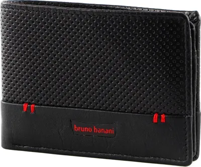 Produktbild von bruno banani Leder Geldbörse Small Wallet Black schwarz