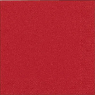 Produktbild von Duni 104063 Dinner-Servietten 3lagig Tissue Uni brillant rot, 40 x 40 cm, 20 Stück
