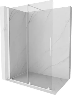 Produktbild von Mexen Velar Duschwand Walk-in 160 x 200 cm, transparent 8 mm, weiß - 871-160-000-03-20