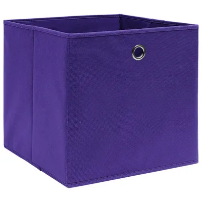 Zdjęcie produktu dla vidaXL Pudełka do przechowywania 10 szt. Włóknina 28x28x28 cm Fioletowy
