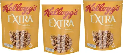 Produktbild von 3x Kellogg's Extra Original Knusprige Haferflocken 100% Vollkorn 375g-Packung