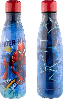 Produktbild von EUROtronic Spider-Man-Wasserflasche, Blau, 500 ml, Tägliche Nutzung, Mehrfarbig, Kind, Junge, Rot