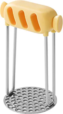 Produktbild von Kartoffelstampfer aus Edelstahl, Kartoffelpresse mit ergonomischem Griff, einfaches Stampfwerkzeug für Kartoffeln und Karotten