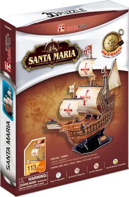 Image de DANTE Puzzle 3D Cubic Fun Żaglowiec SantaMaria 40080