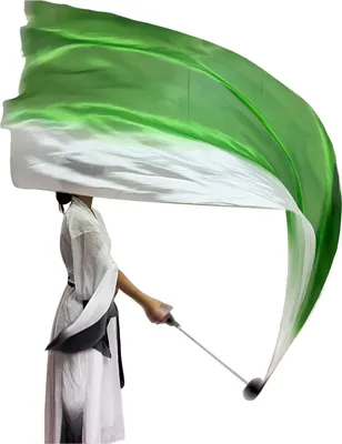 Produktbild von Bauchtanz-Schleier, Poi, Kunstseidenschal mit Poi-Ball, Wurfbällen, Schal, Poi-Streamer, buntes seidiges Flaggenband, Streamer für Partys, Tänze und Aufführungen