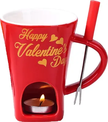 Produktbild von Keramik Schokoladenfondue Tasse – Schokoladenfondue Becher, Mini Käse & Schoko Schmelzbecher